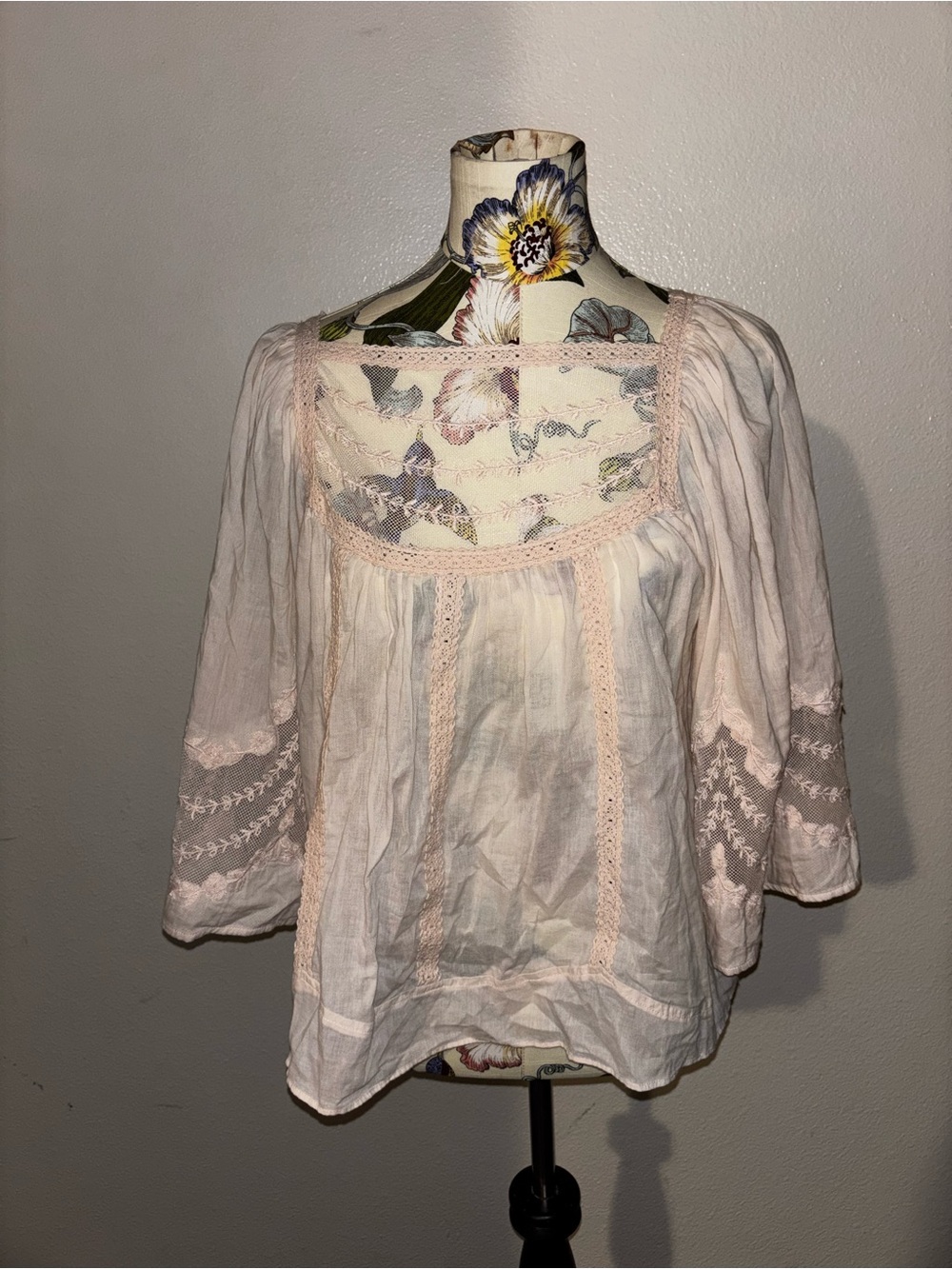 Anthropologie Valentia Peasant Blouse Retail $120 - Picture 3 of 6